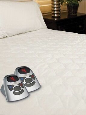 New! Heated Quilted Electric Mattress Pad w/Dual Controls